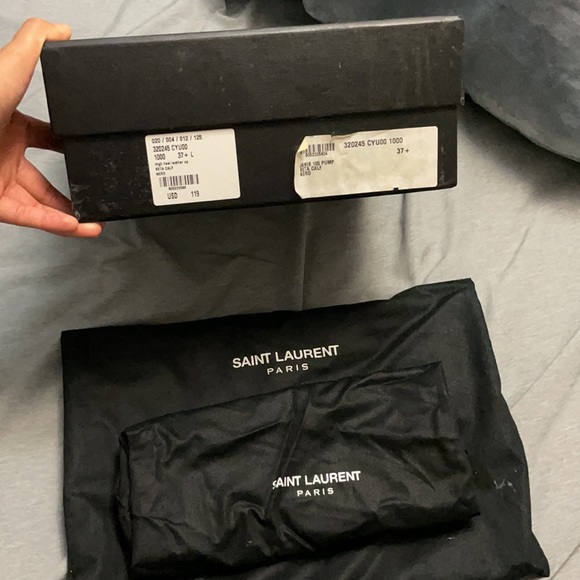 Yves Saint Laurent Janis 105 Pump Seta Calf Nero - Picture 4 of 5